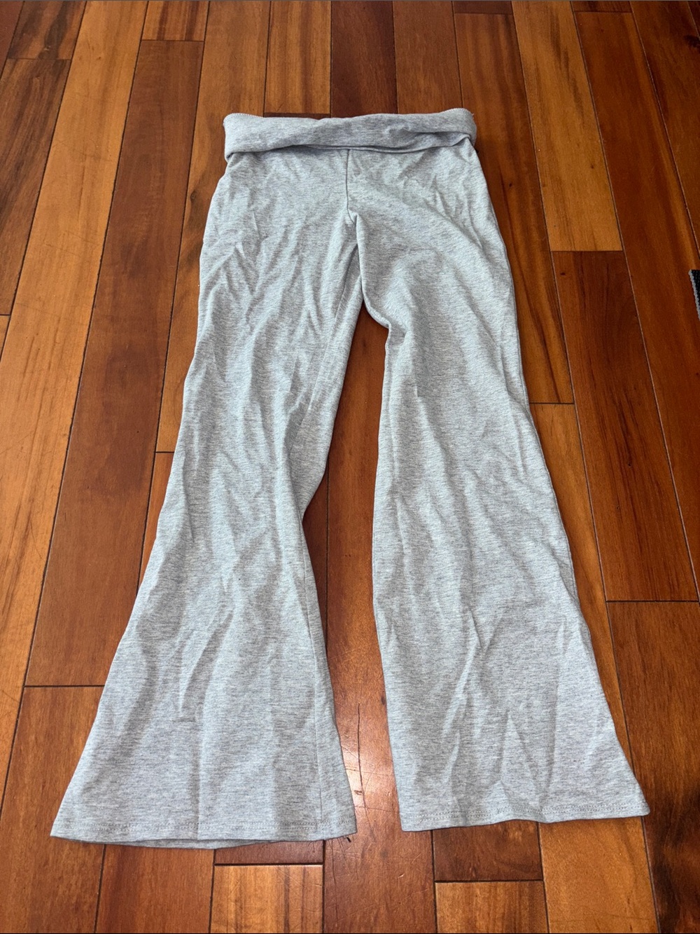 Target Light Gray Girls Fold-Over Waist Flare Leggings